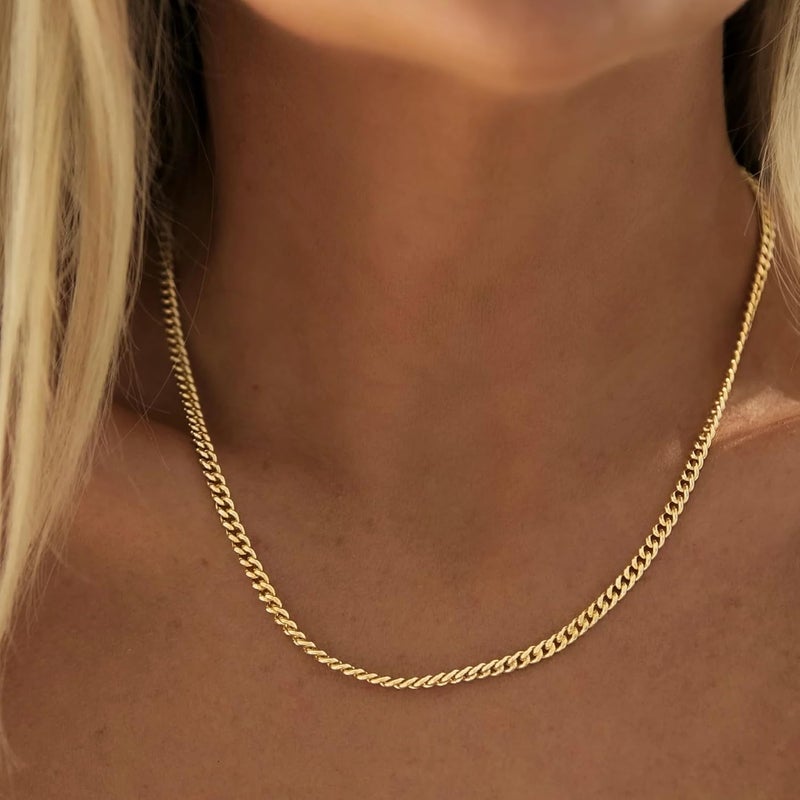 Dodder Store Gold Layered Necklaces for Women, 14K Gold Plated Dainty Gold Chain Choker Necklace Stack, Herringbone Gold Necklaces Set - Image 4